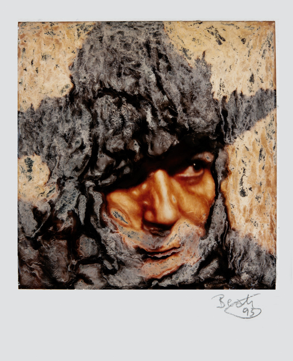 Leave Your Hat On #1, 1993. Polaroid SX-70 emulsion manipulation © Beaty Czetö